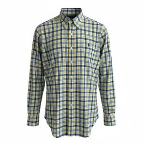 Ralph Lauren Yellow and Blue Plaid Button-Down Shirt - Girls/Kids